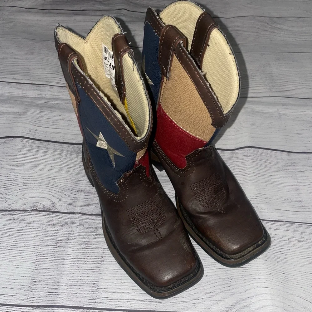 Lil' Durango Texas Flag Pull-On Western Boots